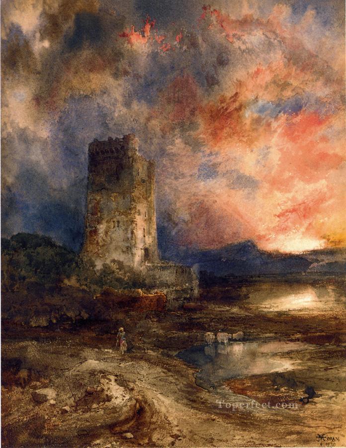 Sunset on the Moor landscape Thomas Moran Oil Paintings
